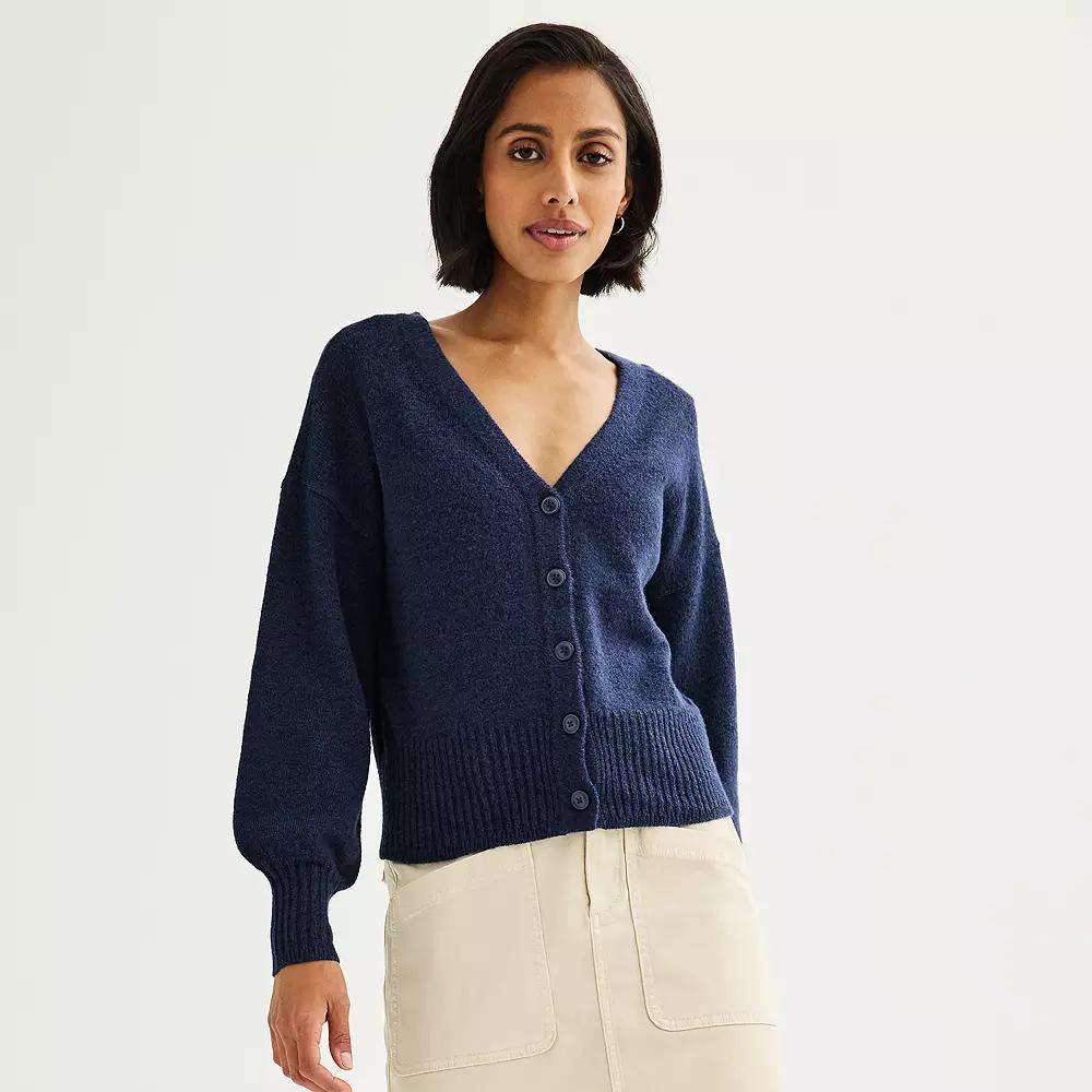 Women's Sonoma Goods For Life® Button Front Cardigan, Size: XXL, Velocity Blue Product Image