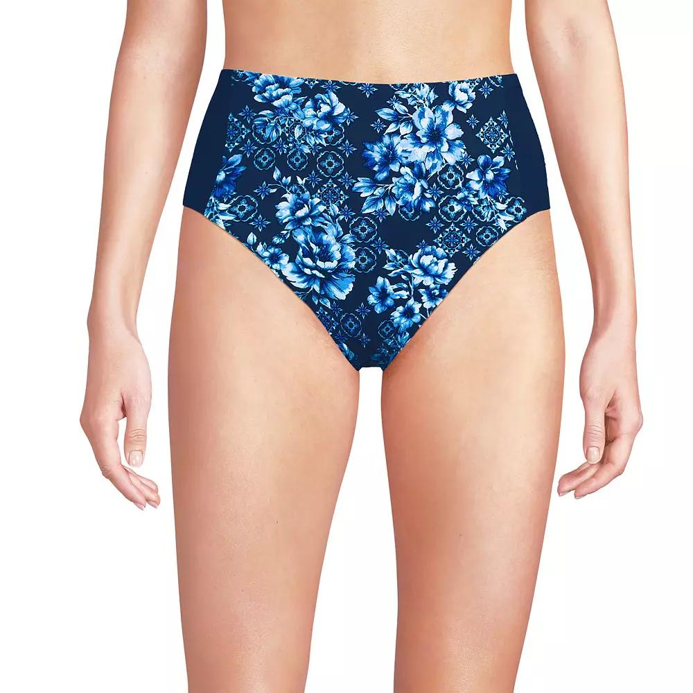 Women's Lands' End Seamed High Waisted Bikini Bottoms,  Product Image