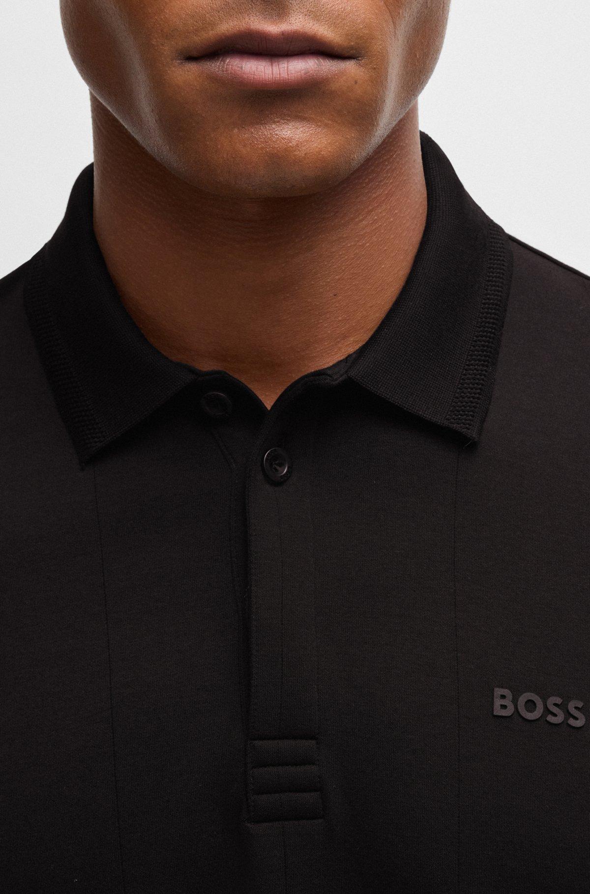 Paddy polo shirt with drop-needle stitching Product Image