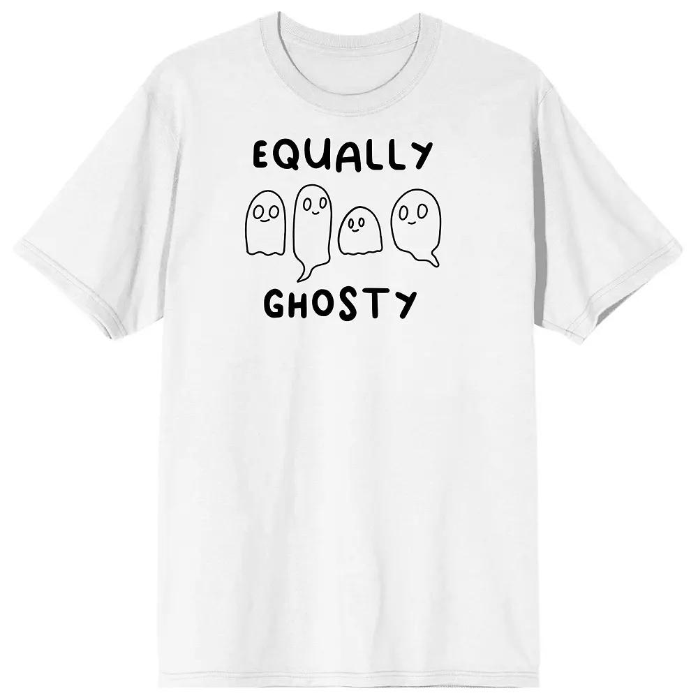Men's Halloween Cartoon "Equally Ghosty" Graphic Tee,  Product Image