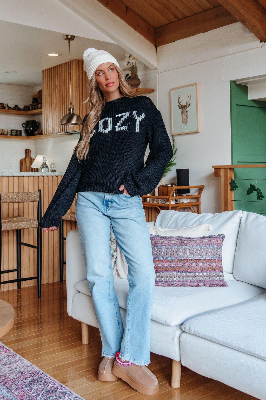 Black Cozy Pullover Sweater - FINAL SALE Product Image