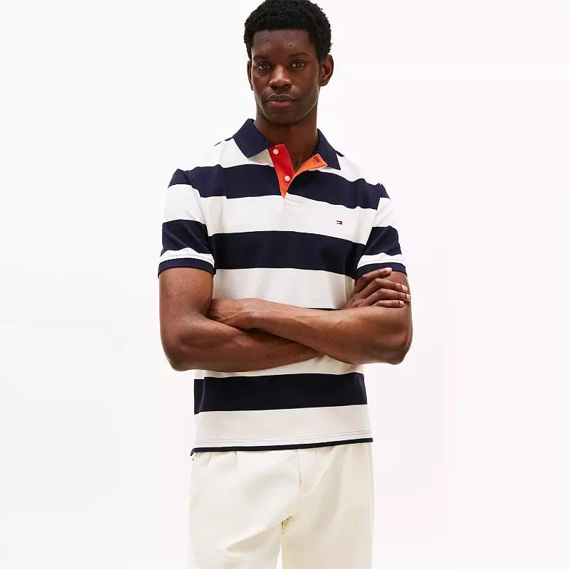 Men's Tommy Hilfiger Contrast Polo Shirt, Size: Small, Red Product Image