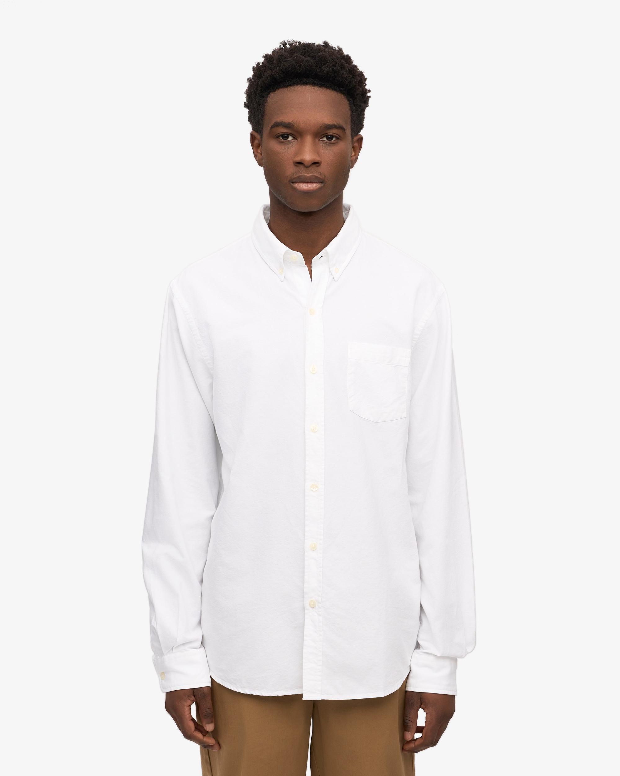 Organic Button Down Shirt - Optical White Product Image