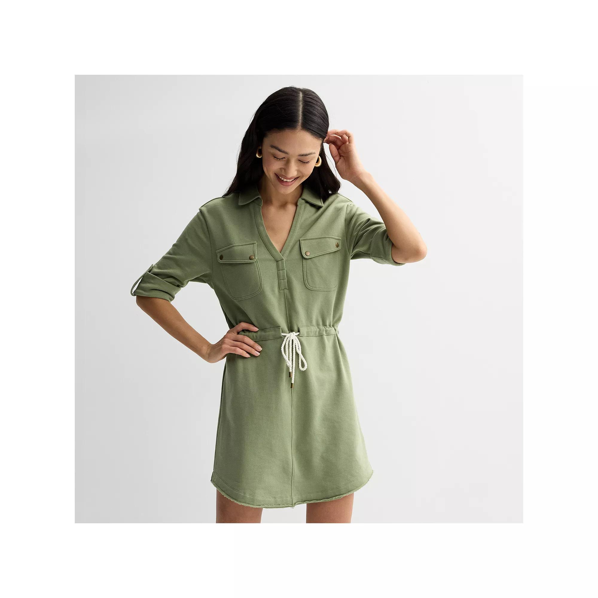 Women's Grey State Utility Dress, Size: Medium, Washed Valley Green Product Image