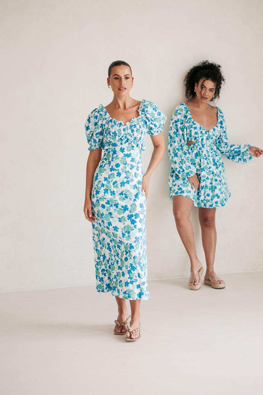 Rhi Off Shoulder Dress - Brushed Floral Product Image