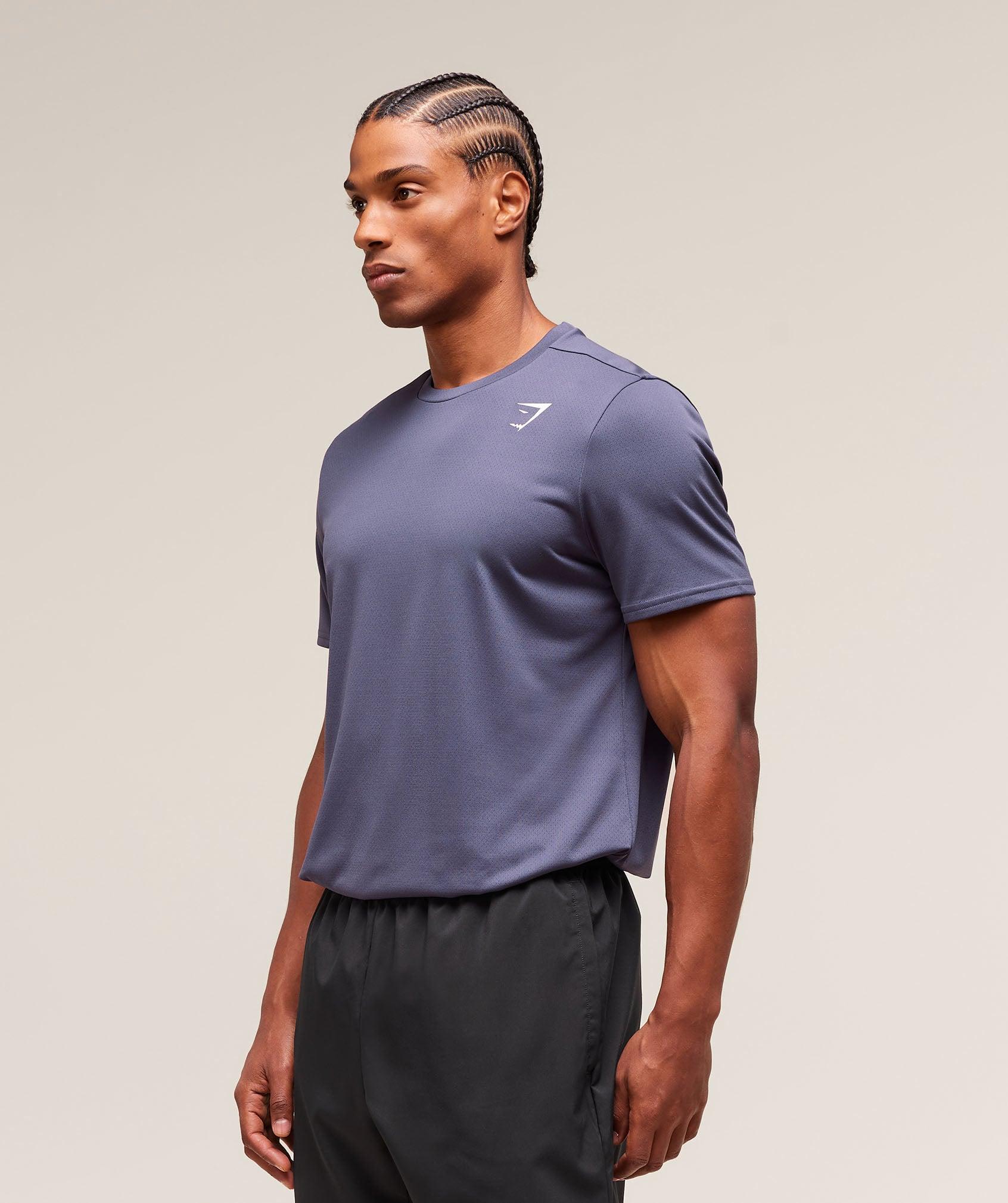 Gymshark Arrival Regular Fit T-Shirt - Weighted Purple Male Product Image
