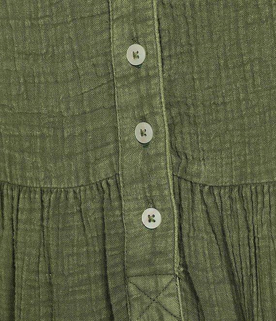 Westbound Sleeveless Button Front Tiered Dress Product Image