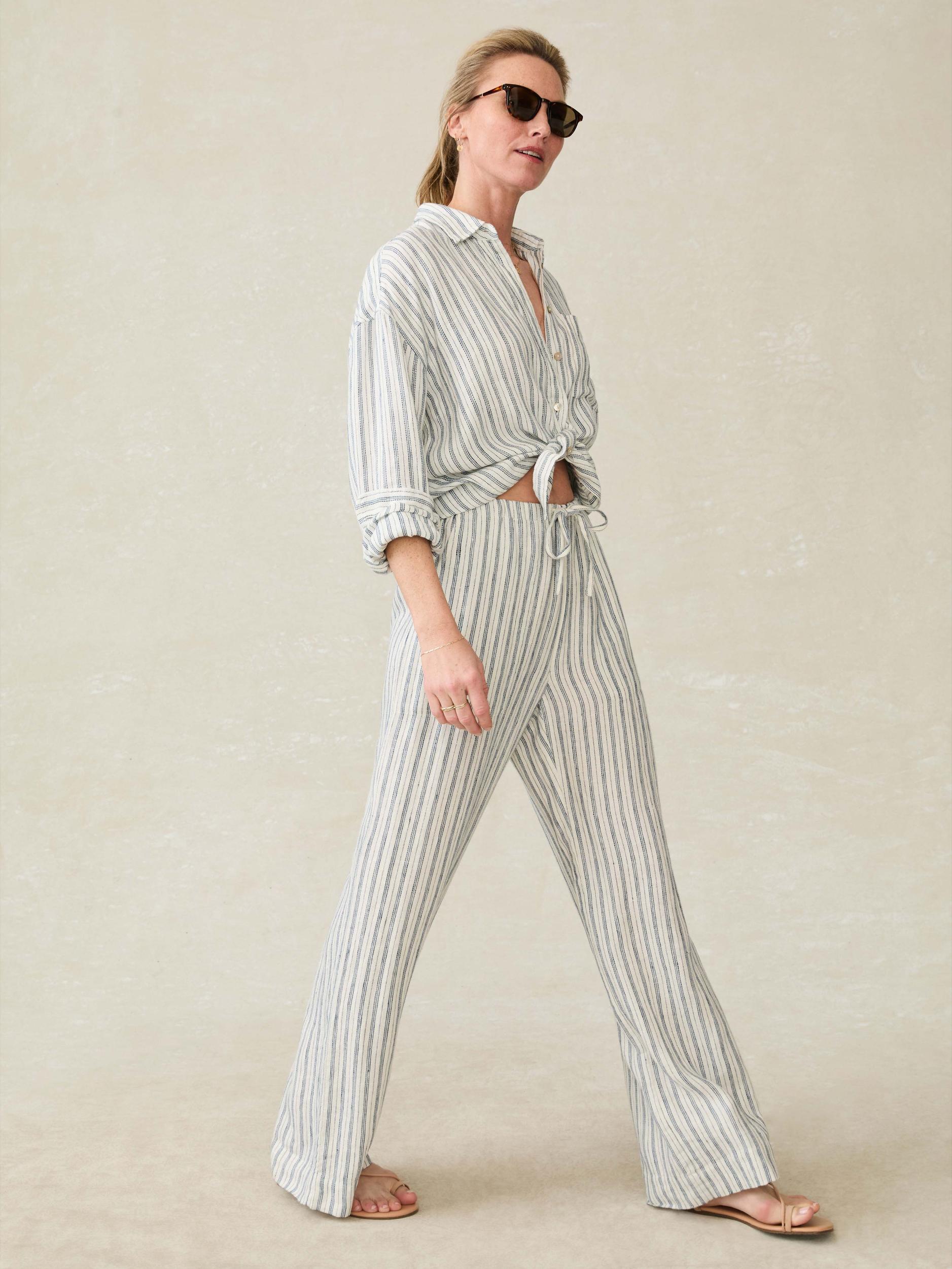 Laidback Linen Pant - Oceanside Stripe Female Product Image