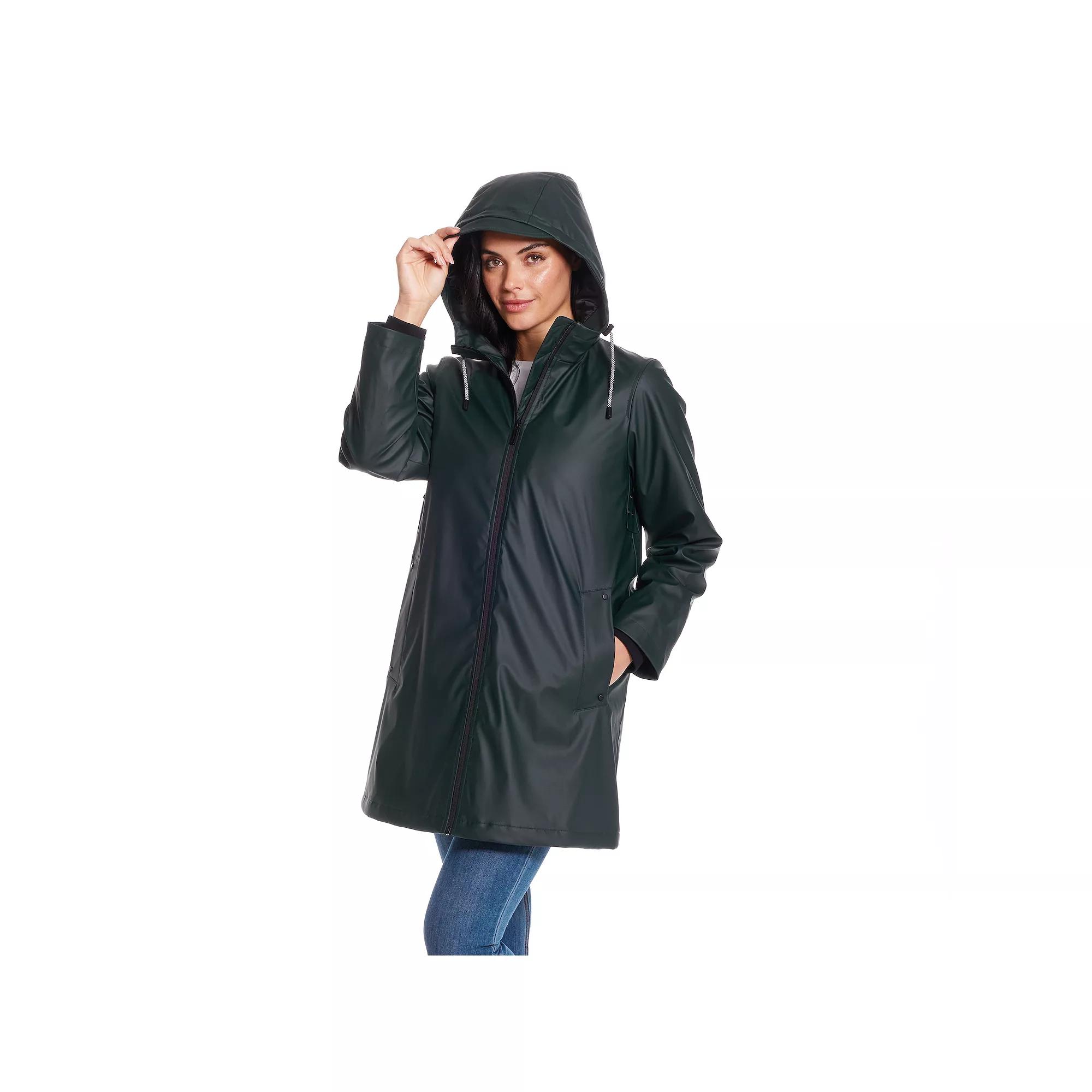 Women's Weathercast Water-Resistant Hooded Rain Jacket,  Product Image