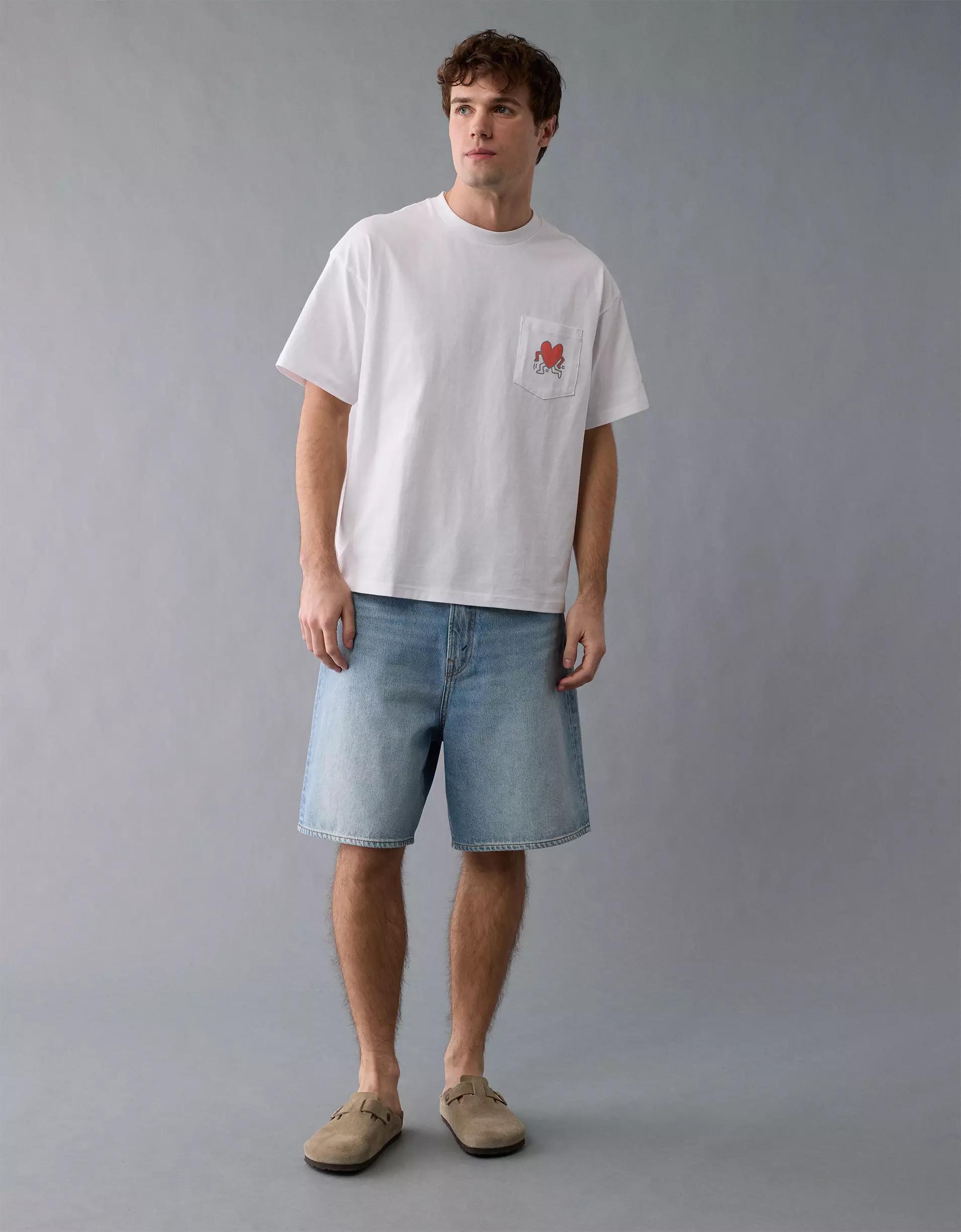 AE Boxy Keith Haring Graphic T-Shirt Product Image