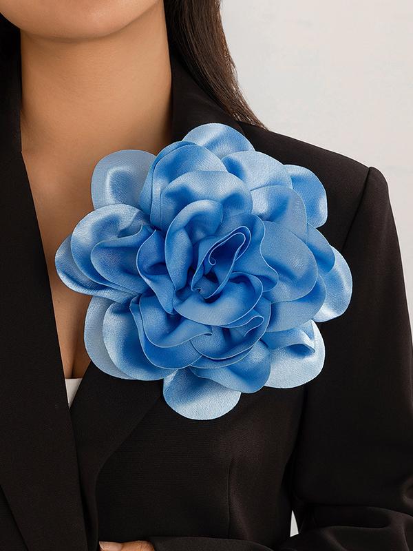 Flower Shape Solid Color Brooch Accessories Product Image