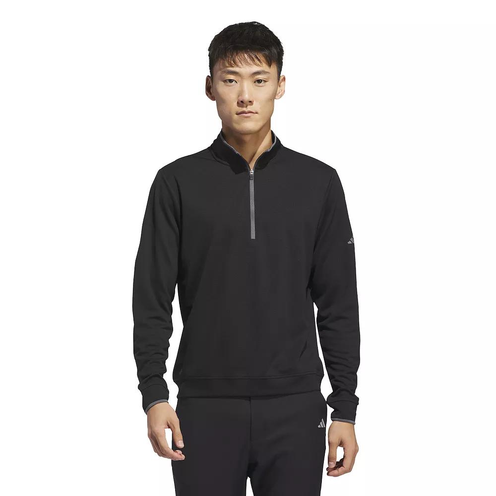 Men's adidas Lightweight Half-Zip Golf Top, Size: XXL, Black Product Image