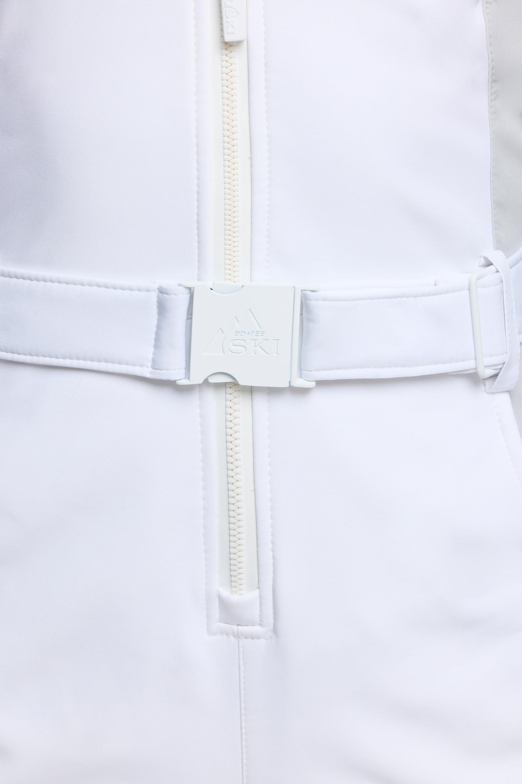 Fleece Lined Ski Suit in White Product Image