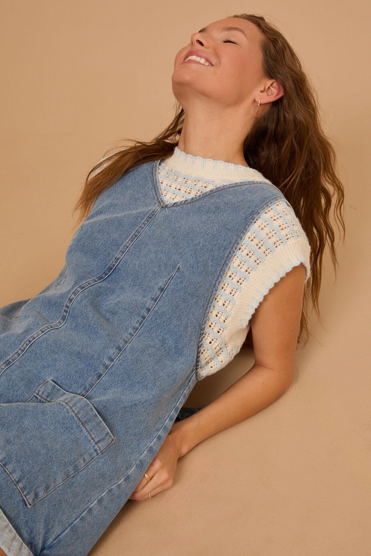 Felicity Denim Romper Product Image