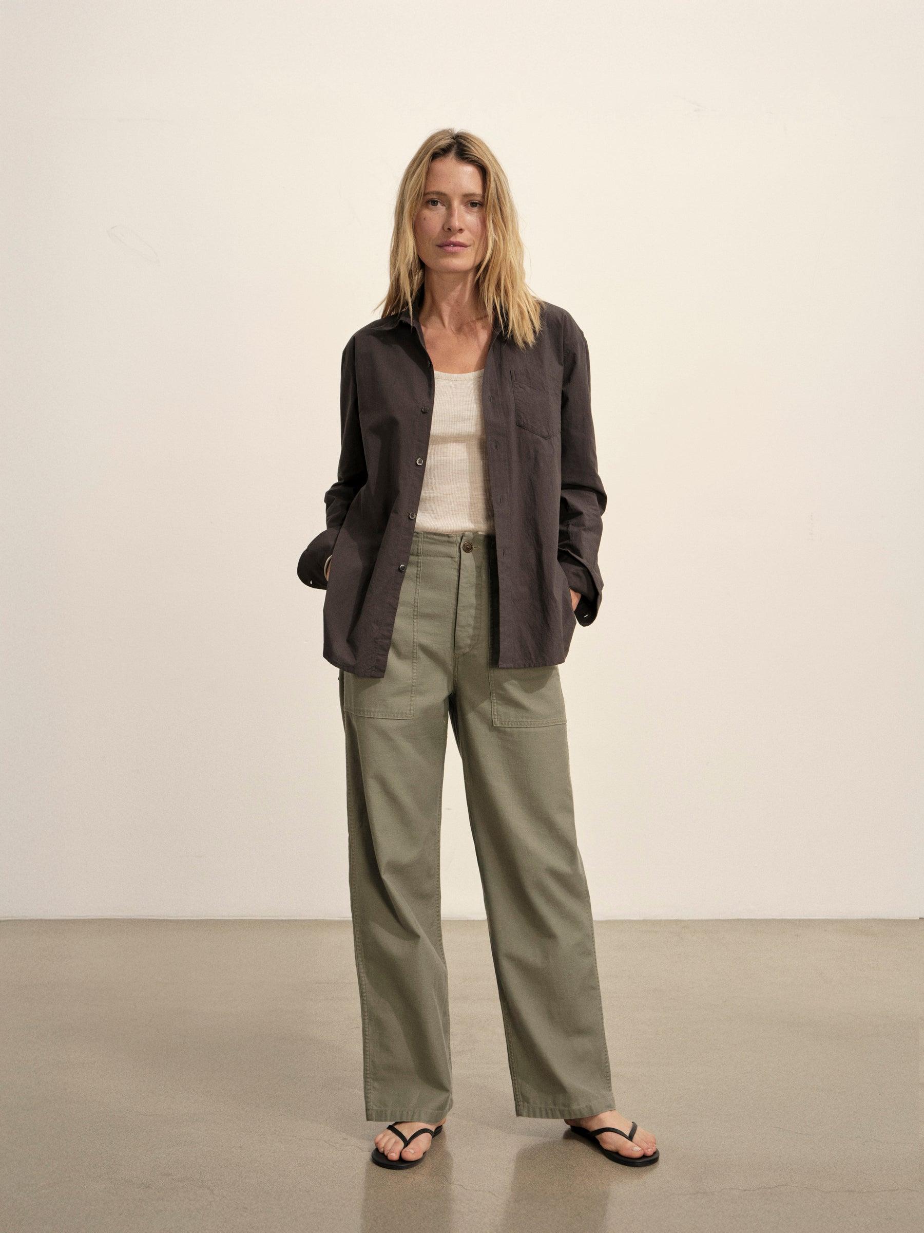 Washed Black Mainstay Cotton Shirt Product Image