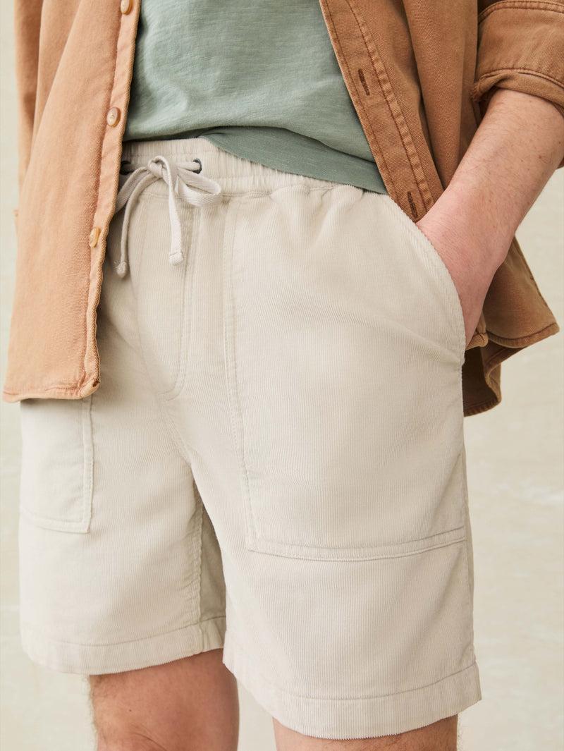 Corduroy Drawstring Utility Short - Plaza Stone Male Product Image