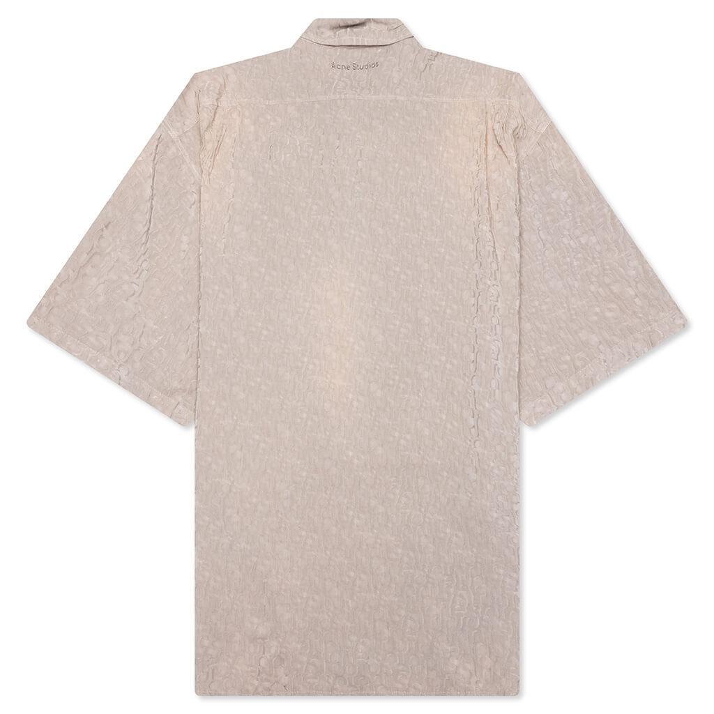 Monogram Button Up Shirt - Warm Grey Male Product Image