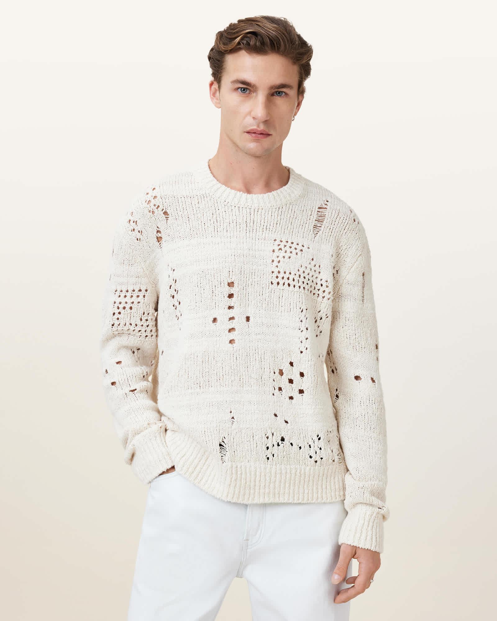 Harvey Distressed Crew Neck Jumper Product Image