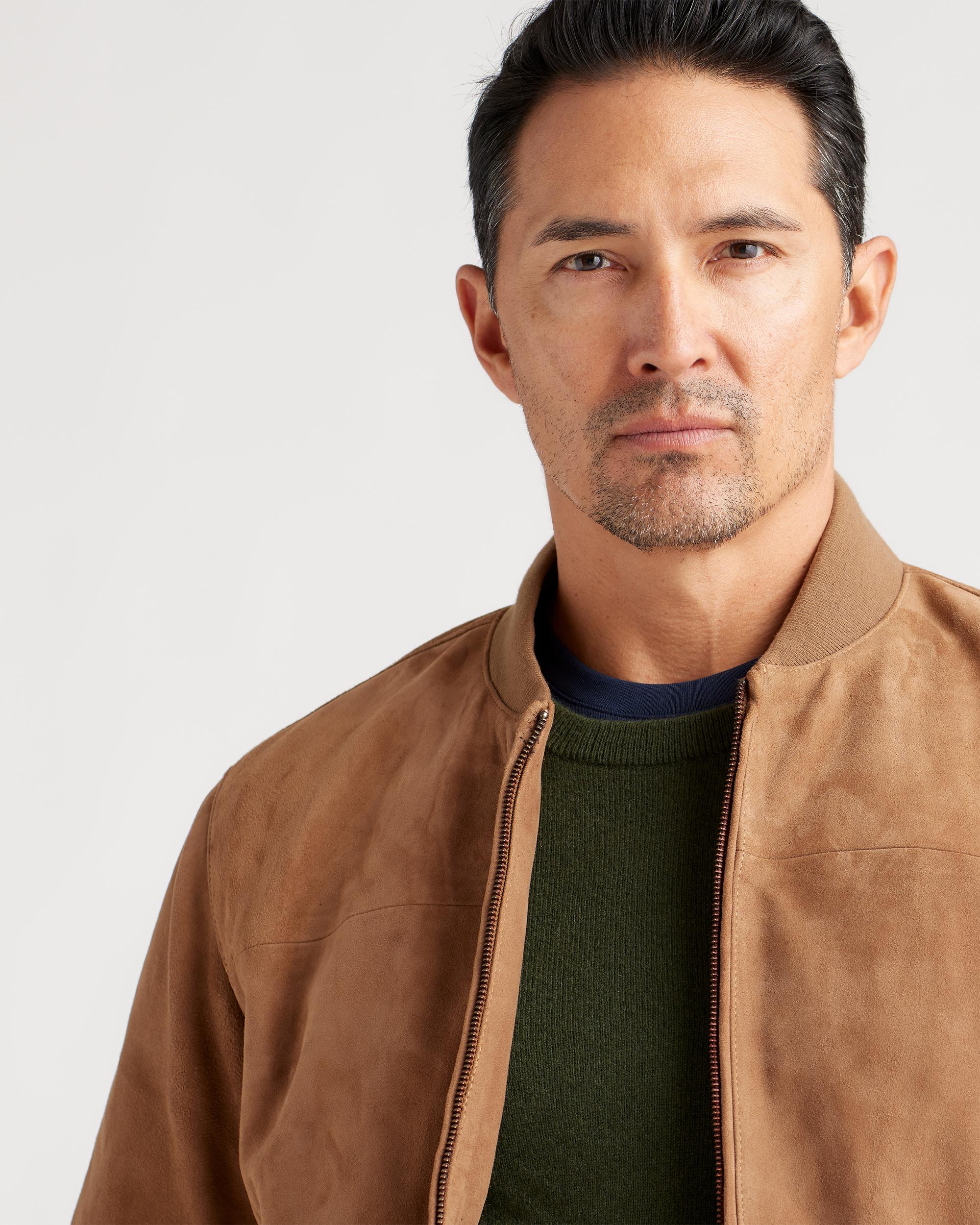 Quince | Men's 100% Suede Bomber Jacket Suede Leather Product Image