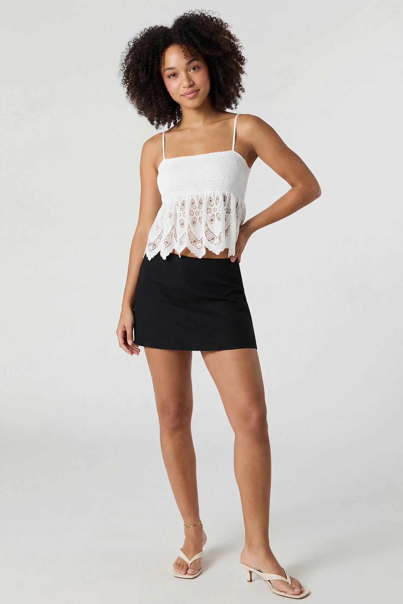 Eyelet Babydoll Tank Female Product Image