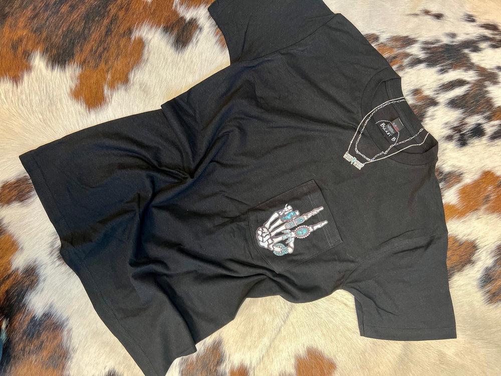 PLUS Fancy Western Decorated Skeleton Pocket Tee* Product Image