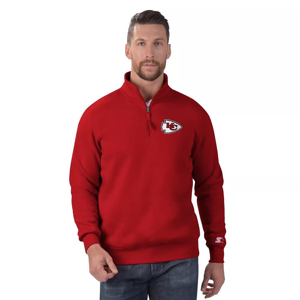 Men's Starter Black Baltimore Ravens Classic Quarter-Zip Pullover Sweatshirt,  Product Image
