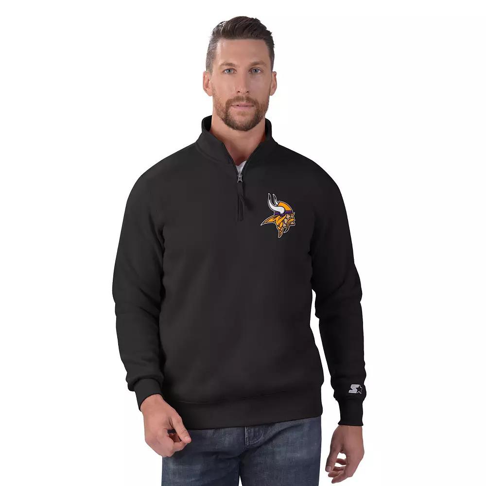 Men's Starter Black Baltimore Ravens Classic Quarter-Zip Pullover Sweatshirt,  Product Image
