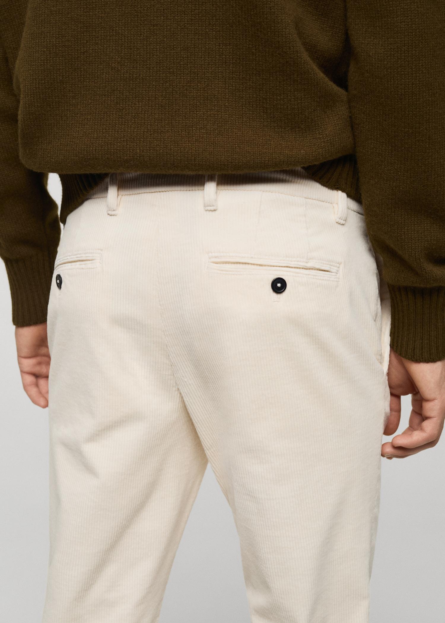 Corduroy slim-fit pants - Men | MANGO USA Product Image