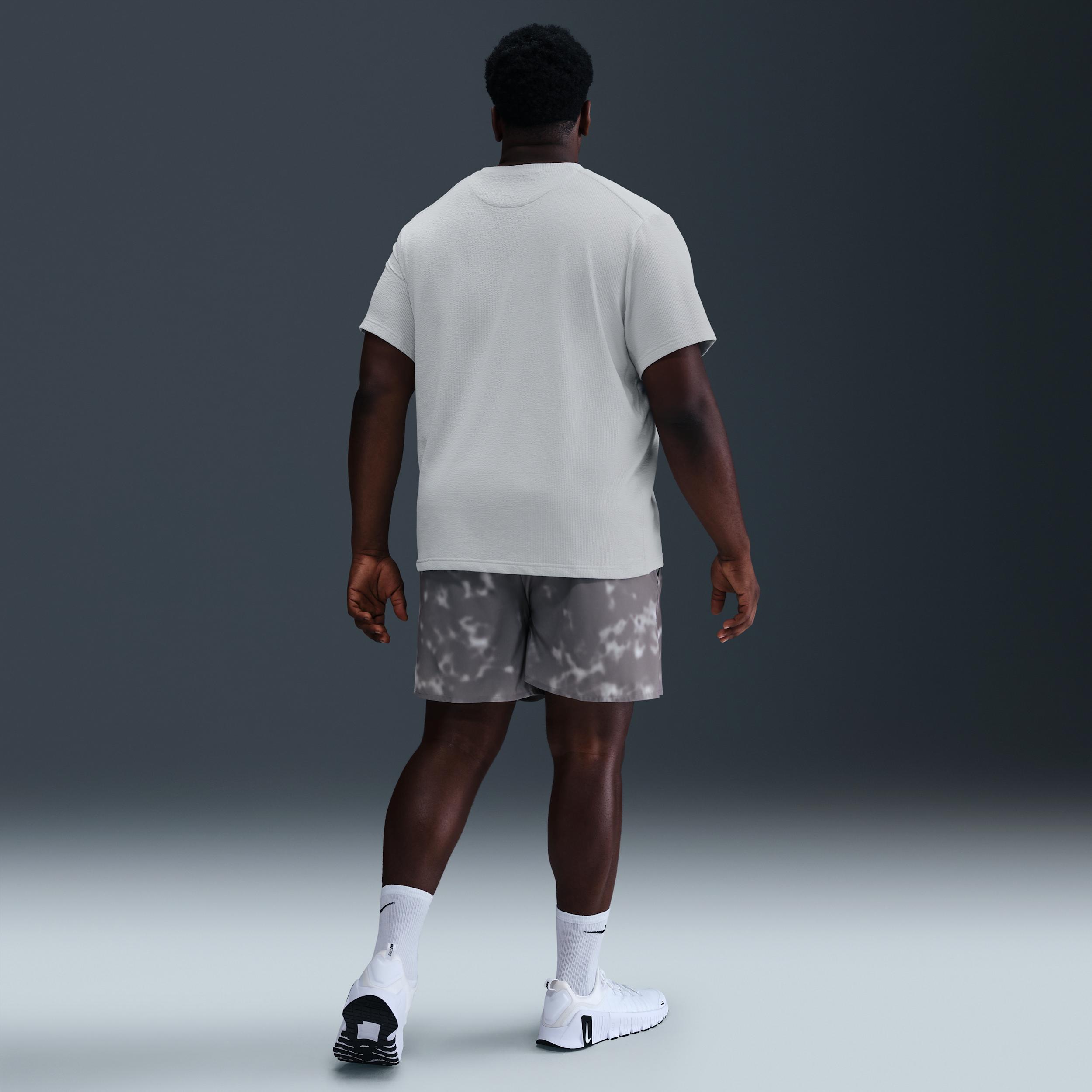 Nike Mens Primary Dri-FIT Seersucker Short-Sleeve Versatile Top | HJ4043-025 Product Image