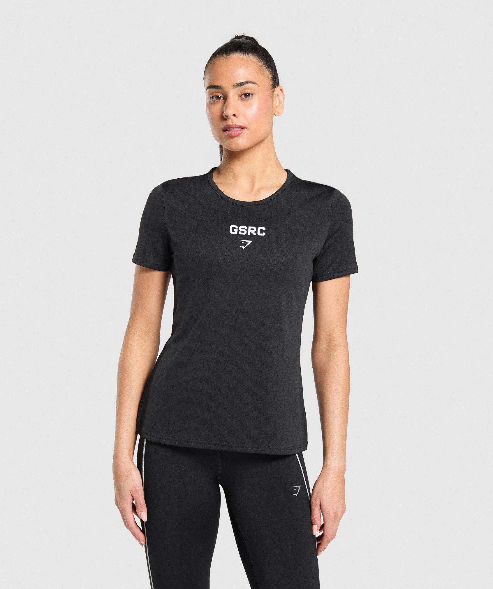 Gymshark Run Club Graphic T-Shirt - Black Female Product Image