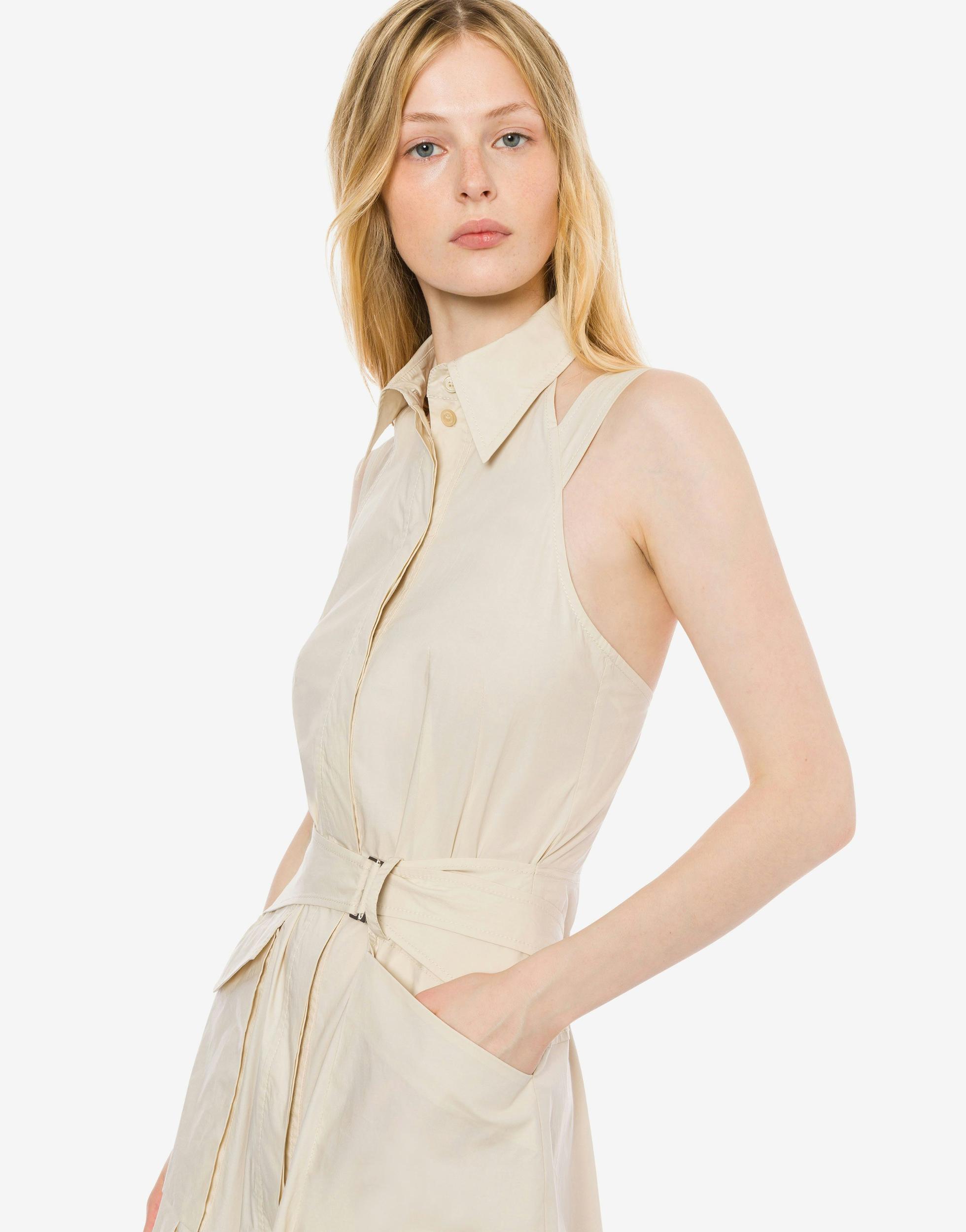 Stretch poplin long dress Product Image