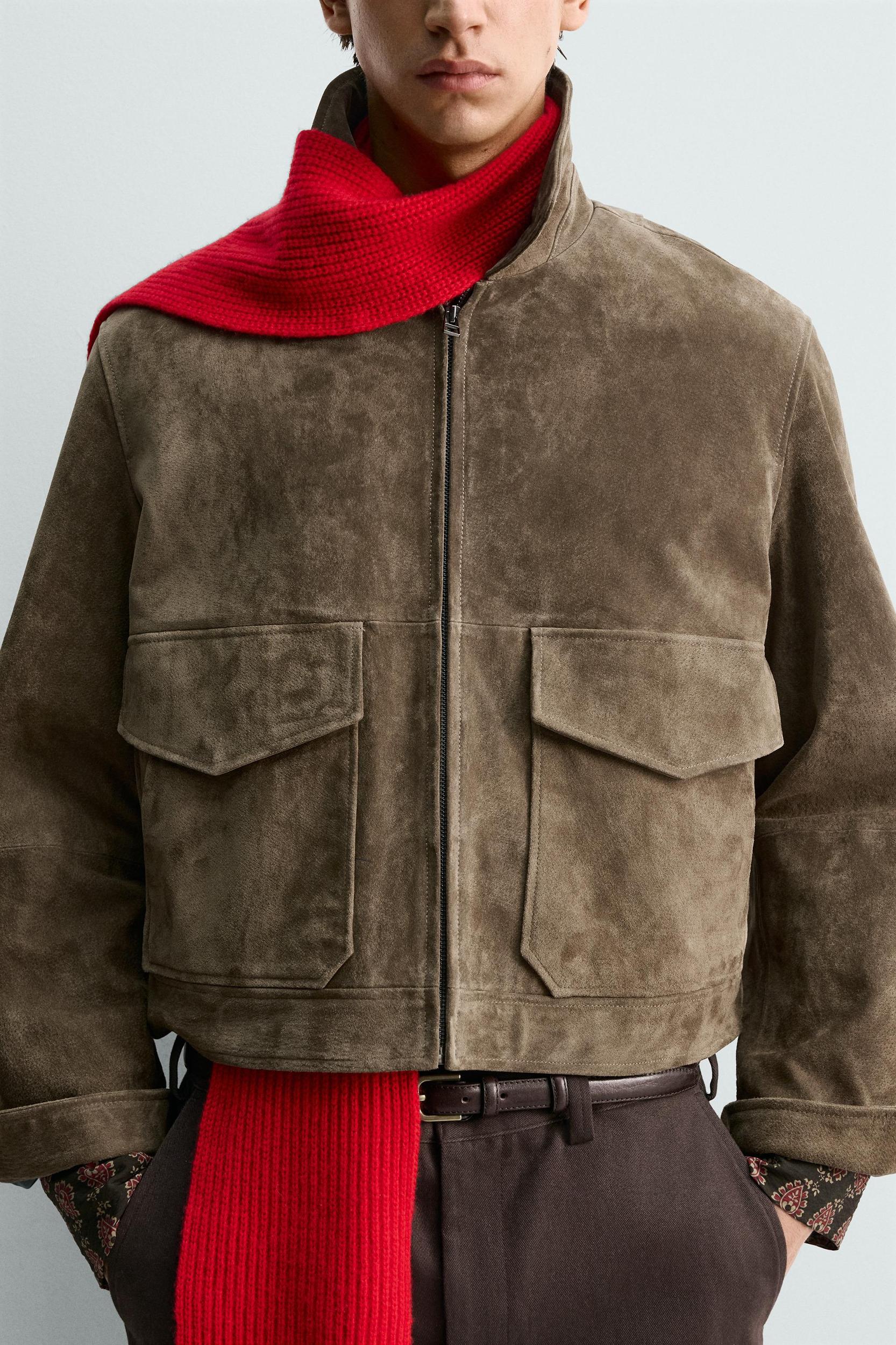 SUEDE LEATHER BOXY FIT JACKET Product Image