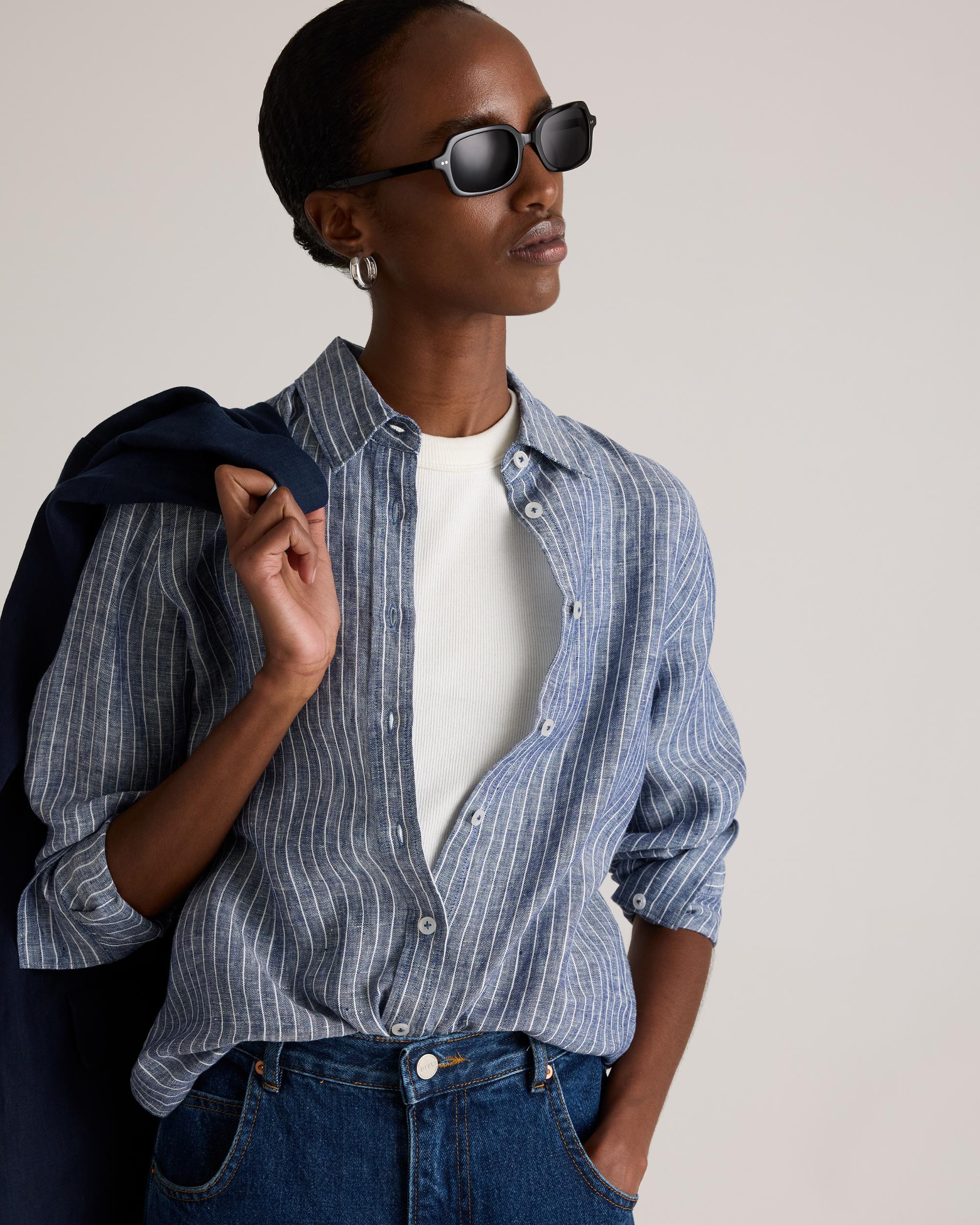 Quince | Women's 100% European Linen Long Sleeve Shirt Product Image