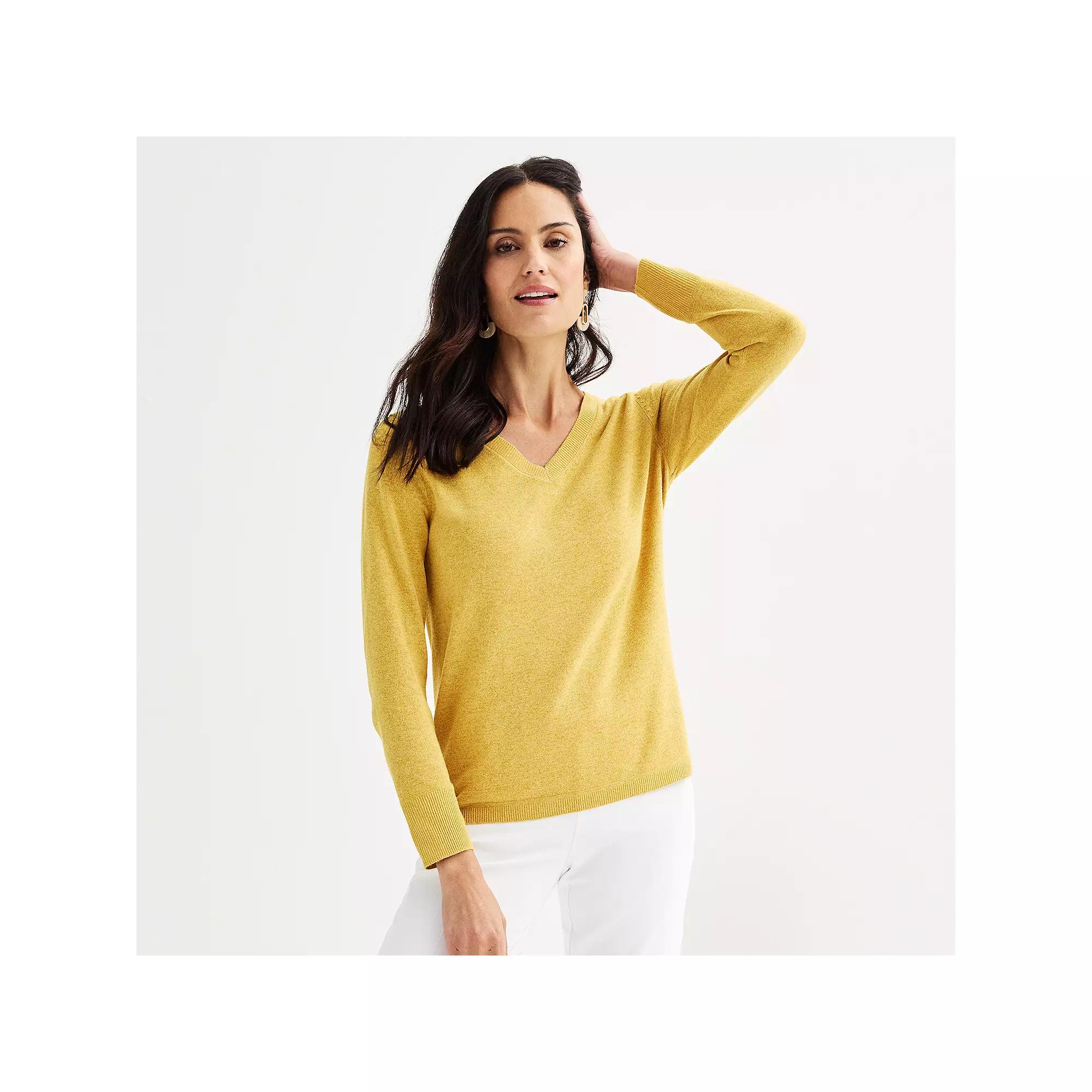 Women's Croft & Barrow® The Extra Soft V-Neck Sweater,  Product Image