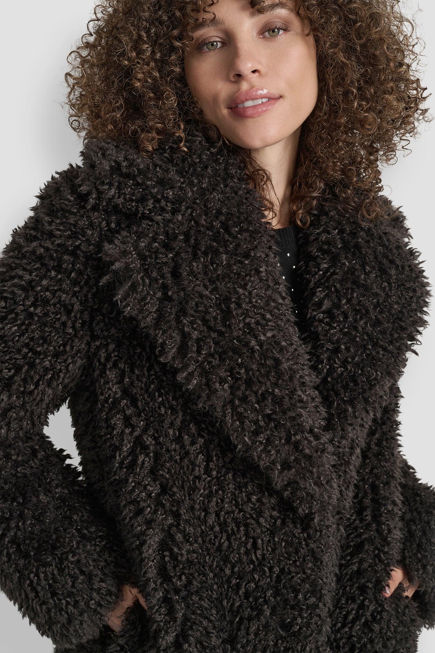 FAUX TEDDY FUR JACKET Product Image