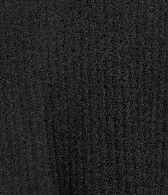 C&V Chelsea & Violet Round Neck Long Sleeve Brushed Waffle Oversized Coordinating T-Shirt Product Image