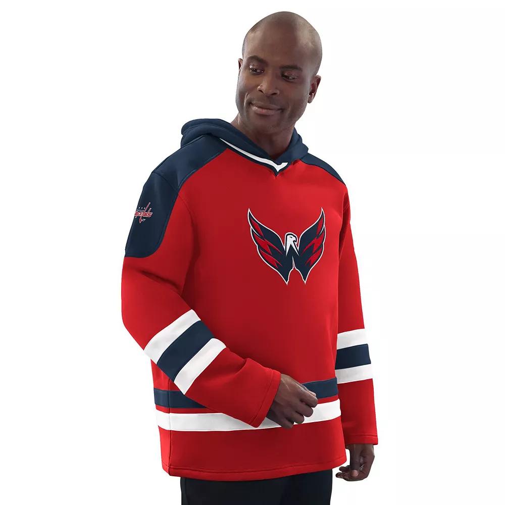 Men's Starter Red/Navy Washington Capitals Hockey Pullover Hoodie,  Product Image