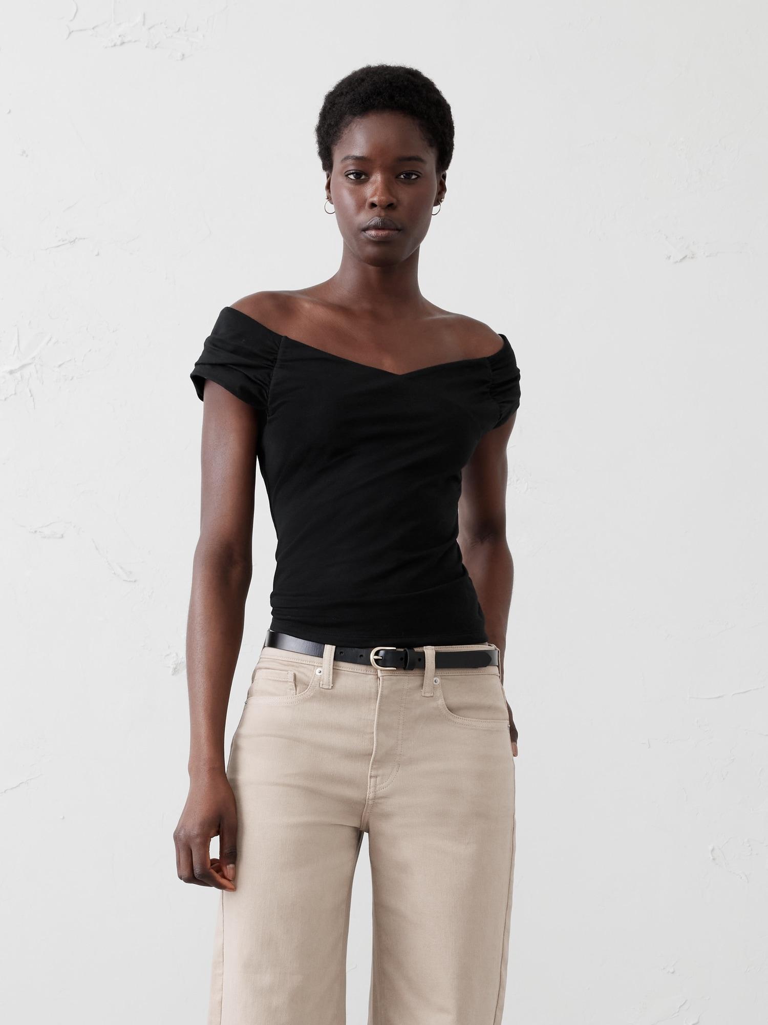 Off-Shoulder Soft Stretch Top Product Image