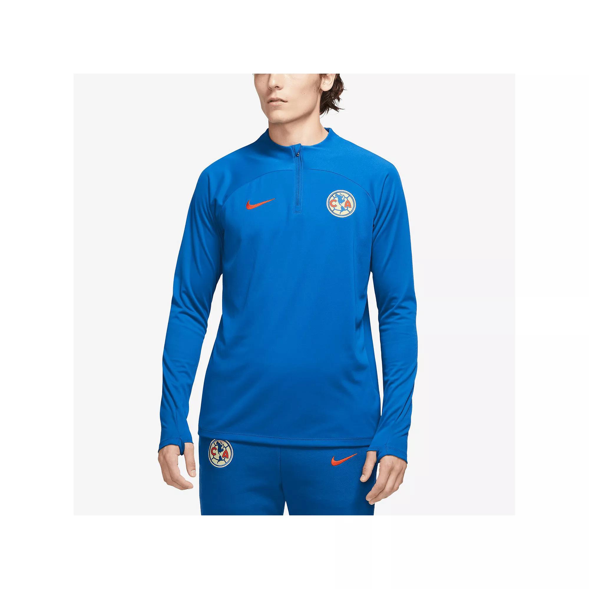 Men's Nike Blue Club America Academy Pro Drill Raglan Quarter-Zip Top, Size: Medium, Caf Blue Product Image