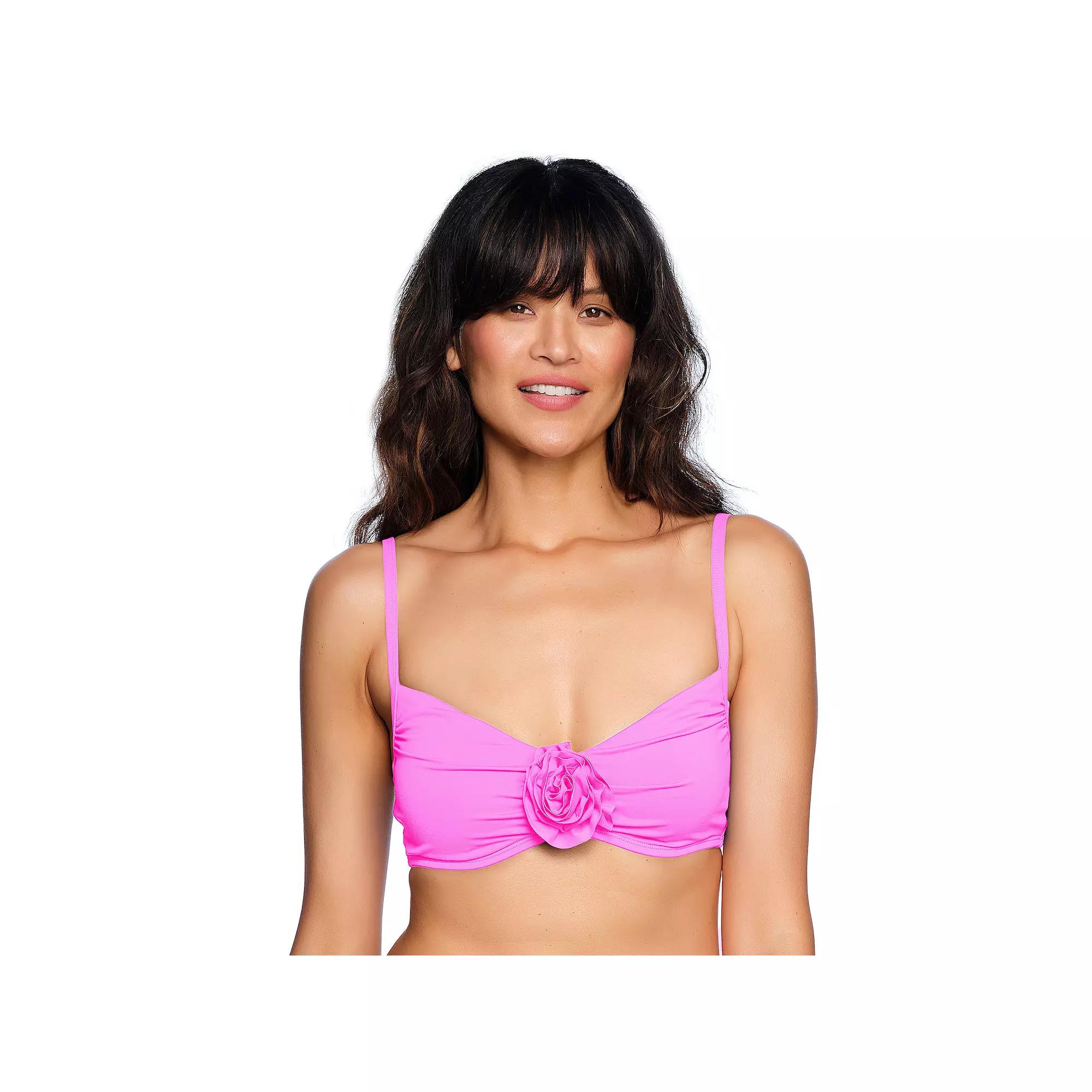 Women's LOFT Shirred Flower Bikini Top,  Product Image
