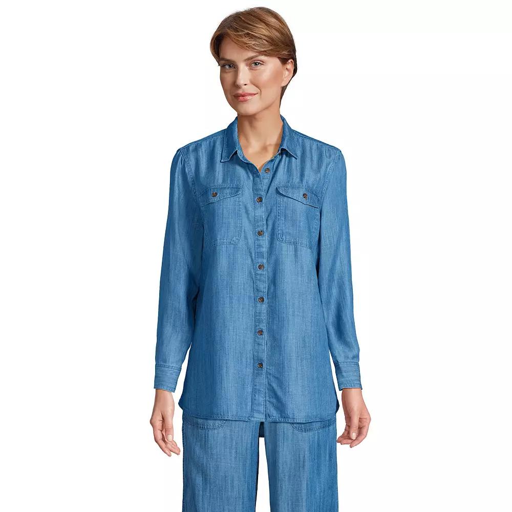 Women's Lands' End Heritage Long Sleeve Shirt,  Product Image