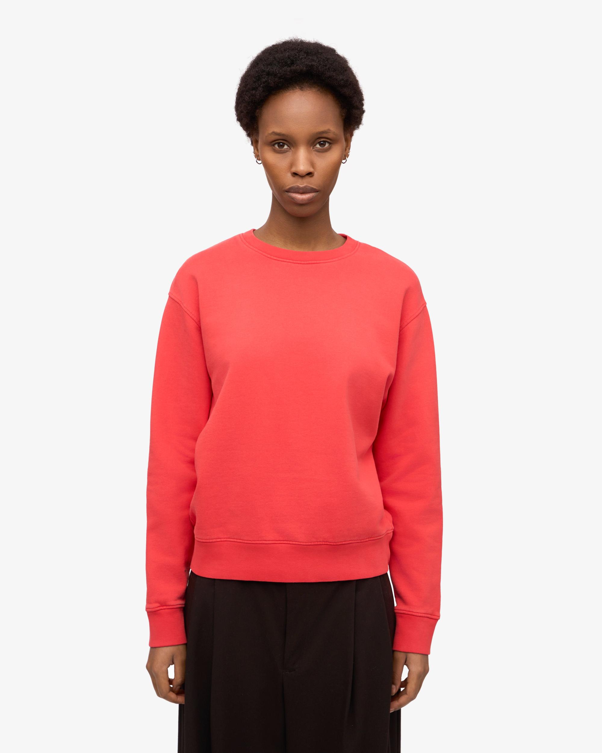 Women Classic Organic Crew - Red Tangerine Product Image
