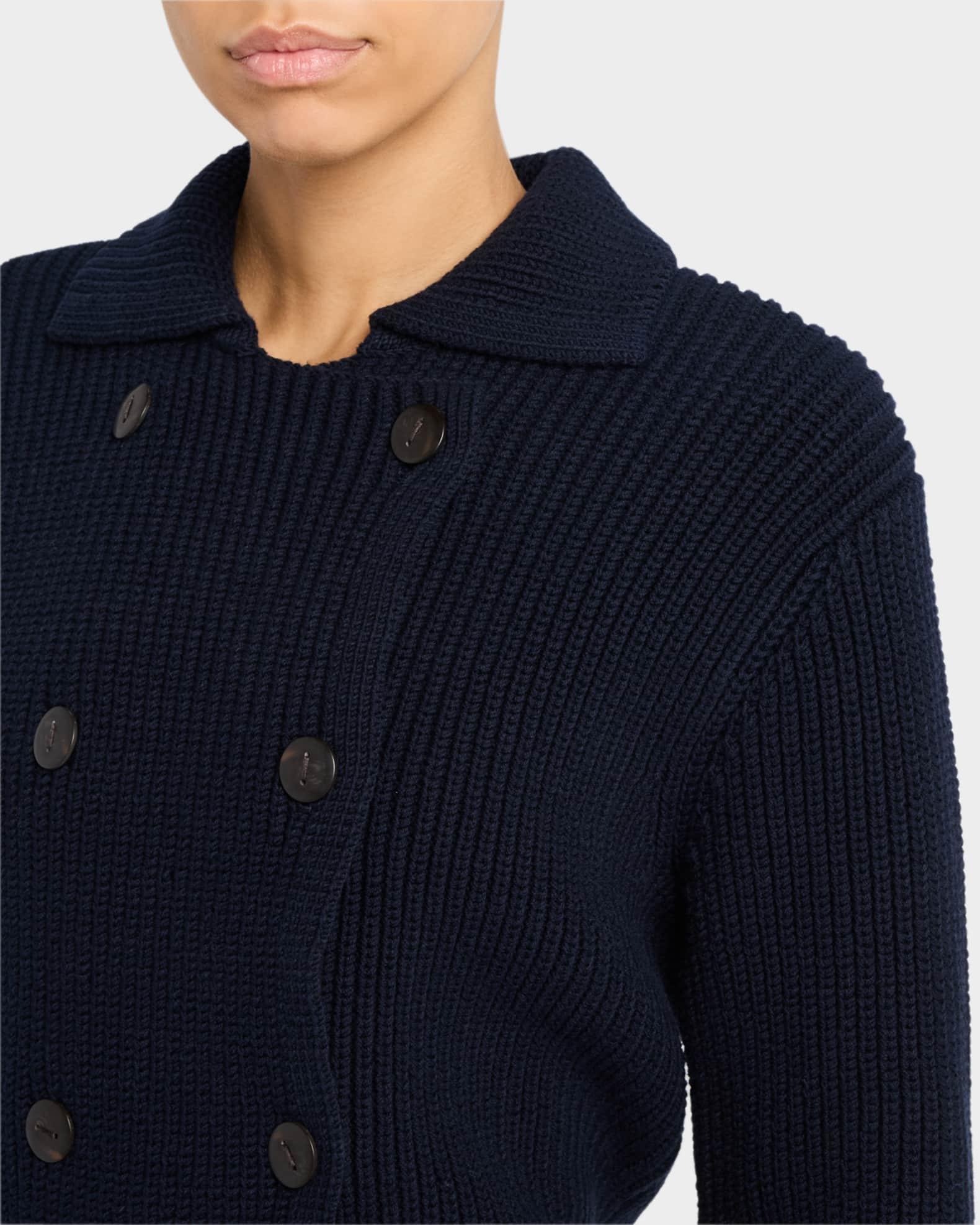 Double-Breasted Sweater Jacket Product Image