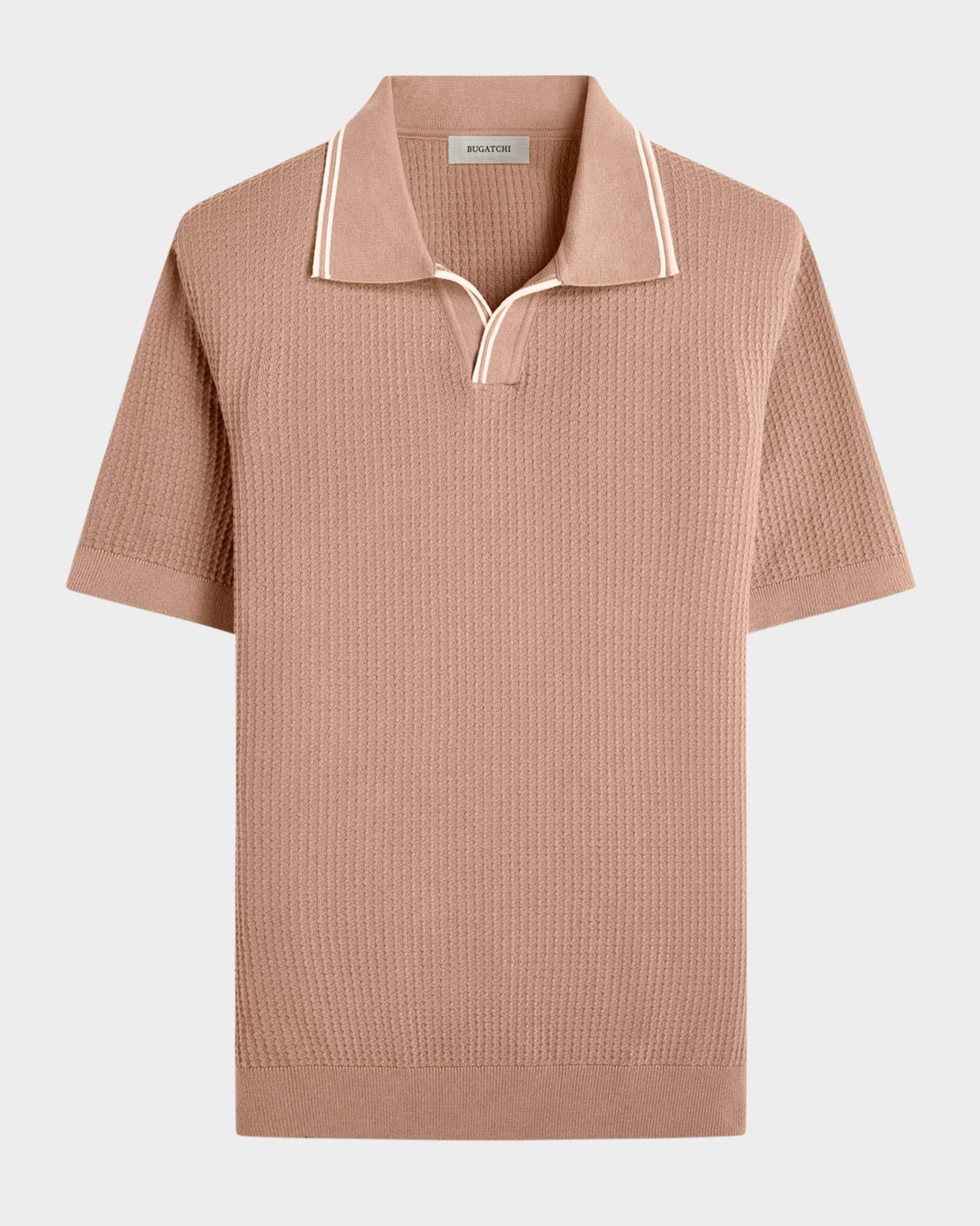 Men's Johnny Collar Short-Sleeve Sweater Product Image