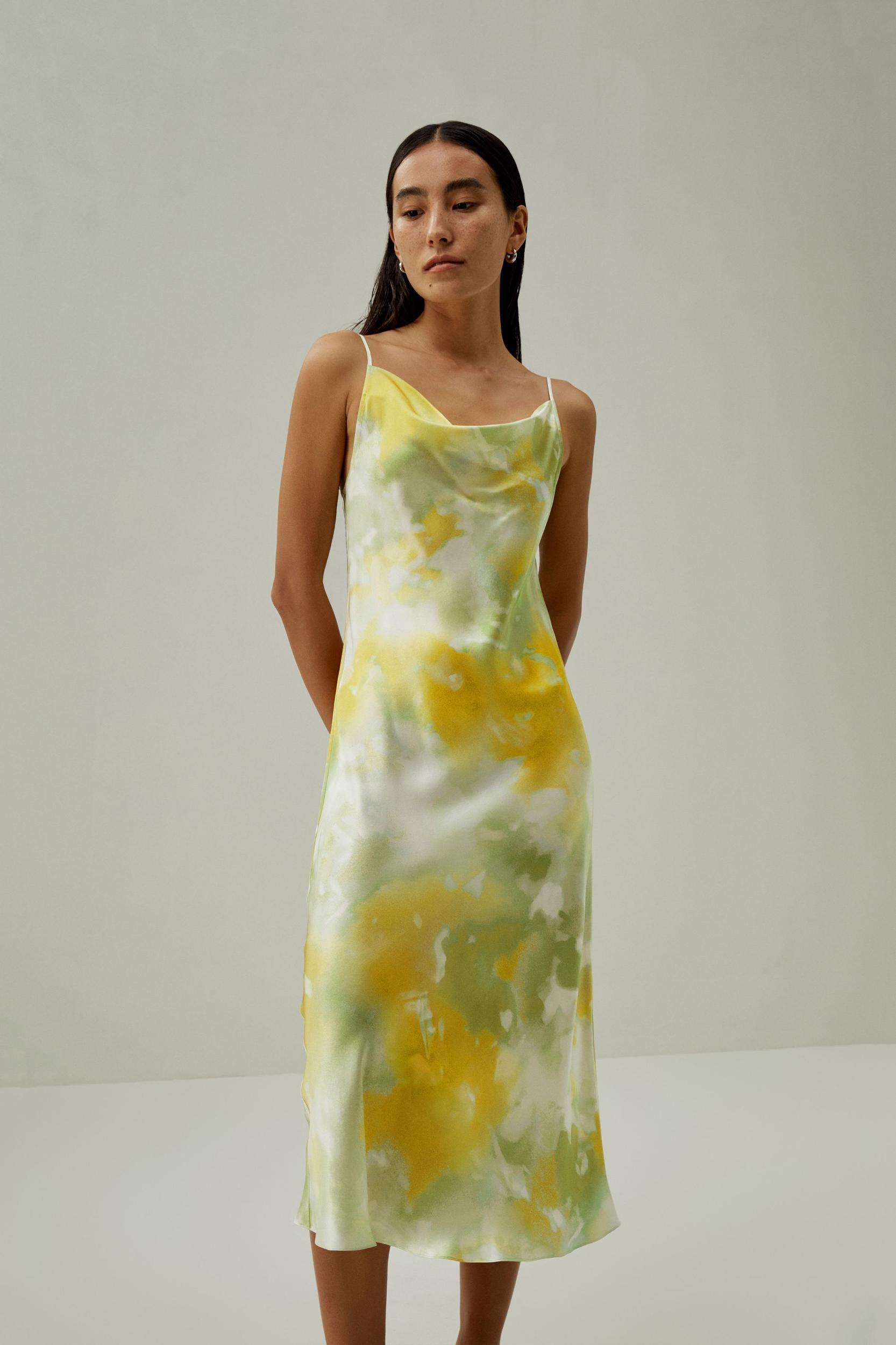 Print Silk Cami Dress Product Image