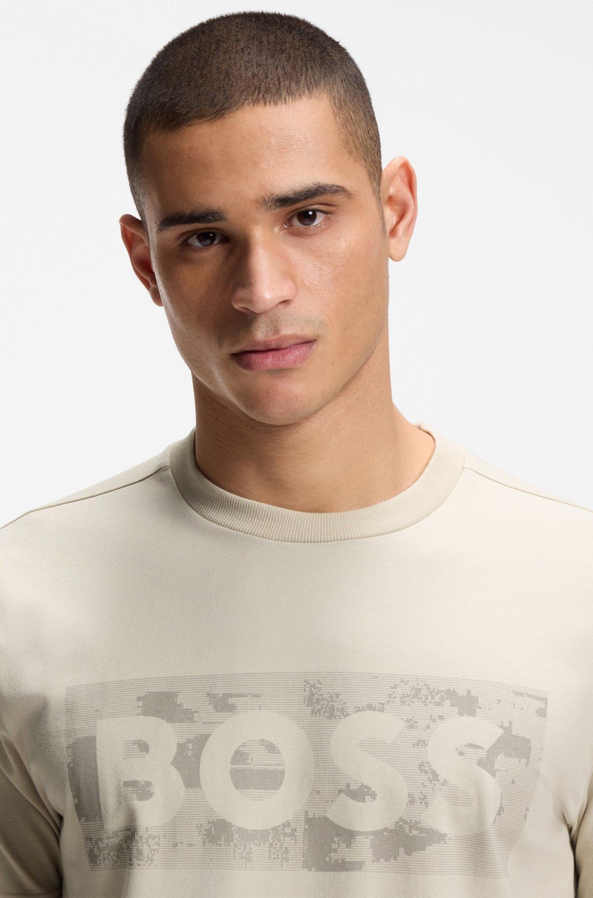 Logo-artwork T-shirt in stretch cotton Product Image