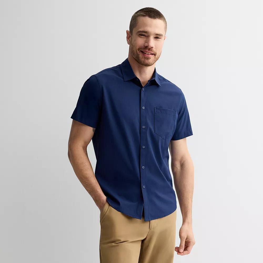 Men's FLX Tech Mesh Standard-Fit Short Sleeve Button-Down,  Product Image