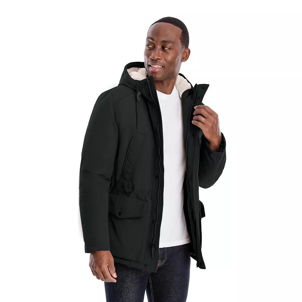 Men's London Fog Sherpa-Lined Hooded Parka,  Product Image