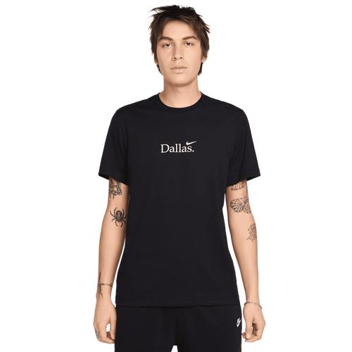 Nike Mens Nike Dallas Short Sleeve Crew T-Shirt - Mens Black/White Product Image