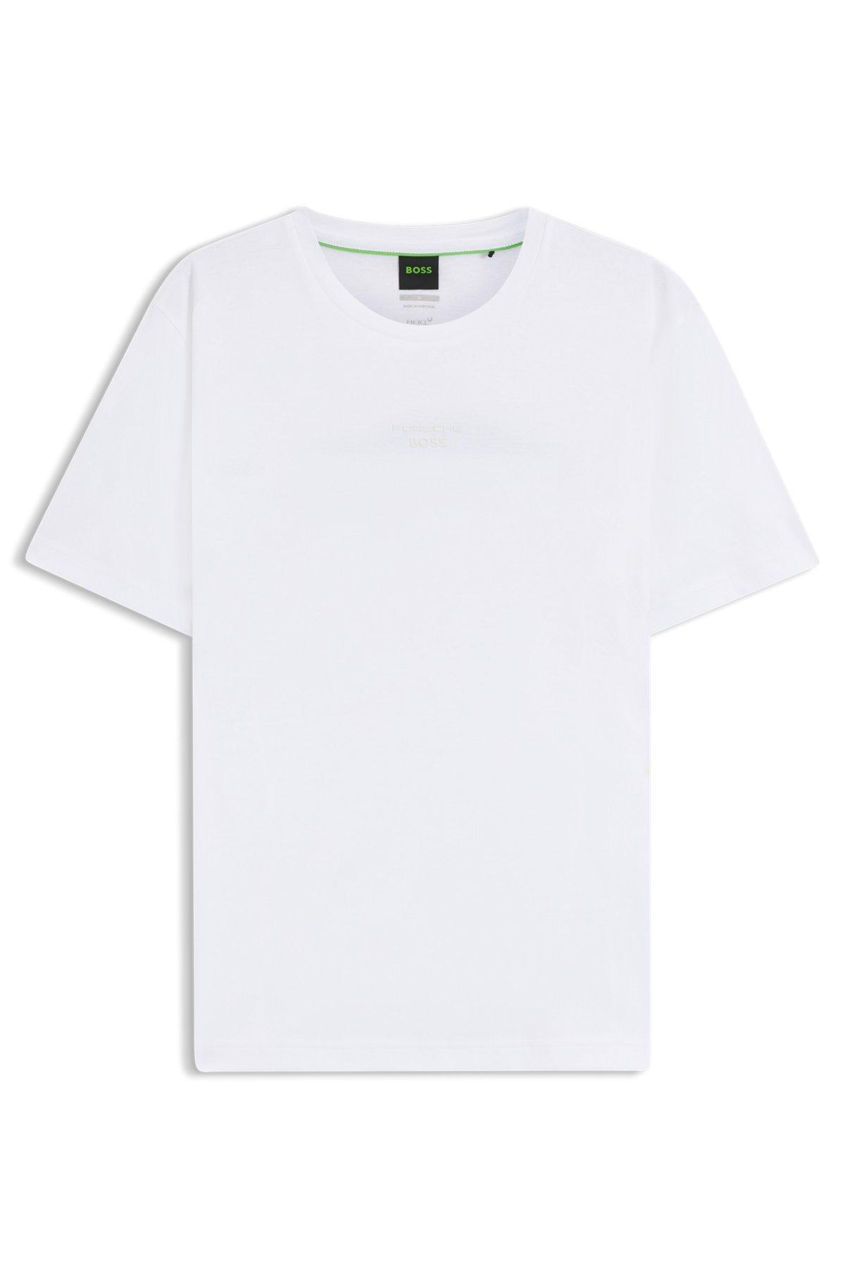 Porsche x BOSS mercerized-cotton T-shirt with rear graphics Product Image